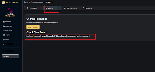 Email sent successfully